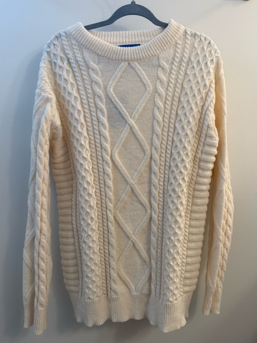 Cream Cable Knit Oversized Sweater
